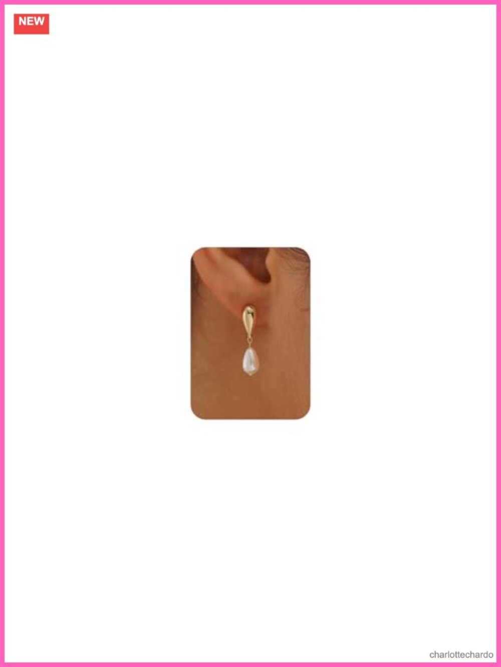 14K Gold Plated Pearl Drop Dangle Earrings for Women Wedding Bridal